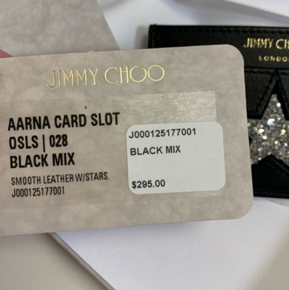 NWT Jimmy Choo black leather card holder $295.00 - Picture 5 of 9